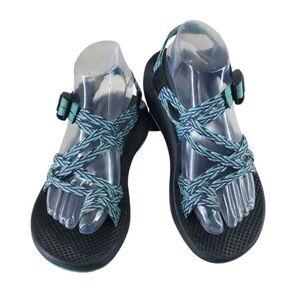 Chaco Sandals ZX/2 Yampa Womens 8 Black Green Slingback Strappy Hiking Outdoor